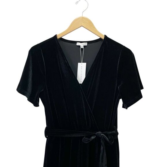 NWT Baltic Born Nadine Velvet Midi Dress Black Size Medium Party Wedding Holiday - Picture 6 of 14